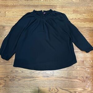 Vince Camuto Black Ruffle Blouse